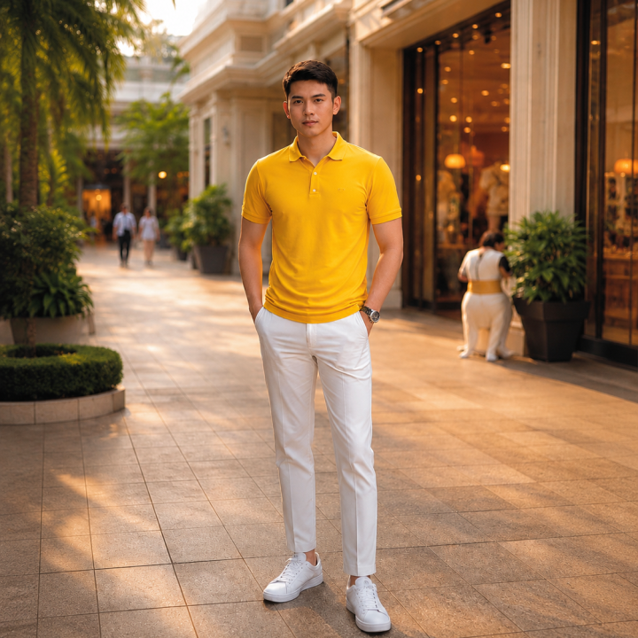 Mens Polo -Half Sleeves – “Zest Yellow”