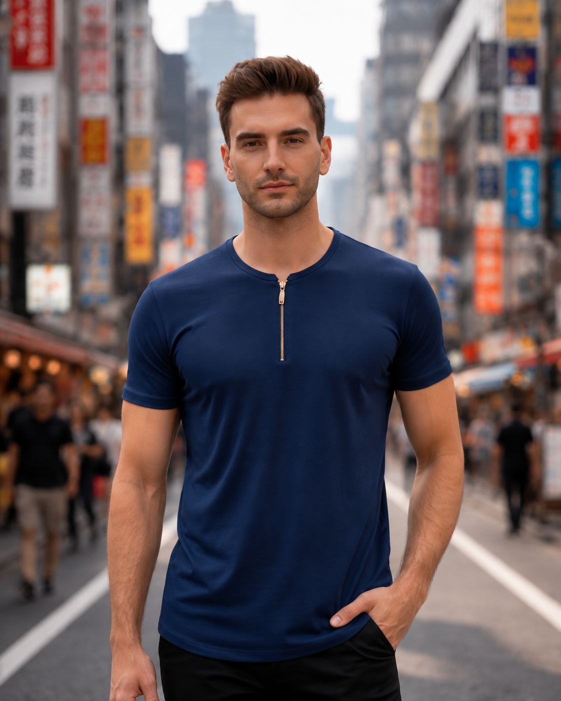 Henley Zipper