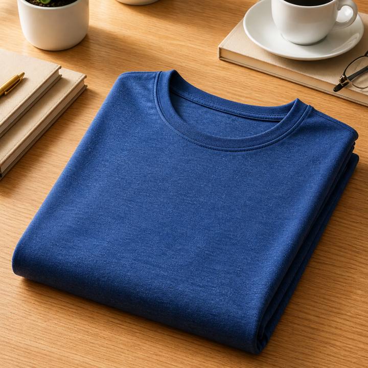 Mens Crew Neck– Full Sleeves -“Blue Melange”