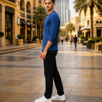 Mens Crew Neck– Full Sleeves -“Blue Melange”