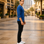 Mens Crew Neck– Full Sleeves -“Blue Melange”