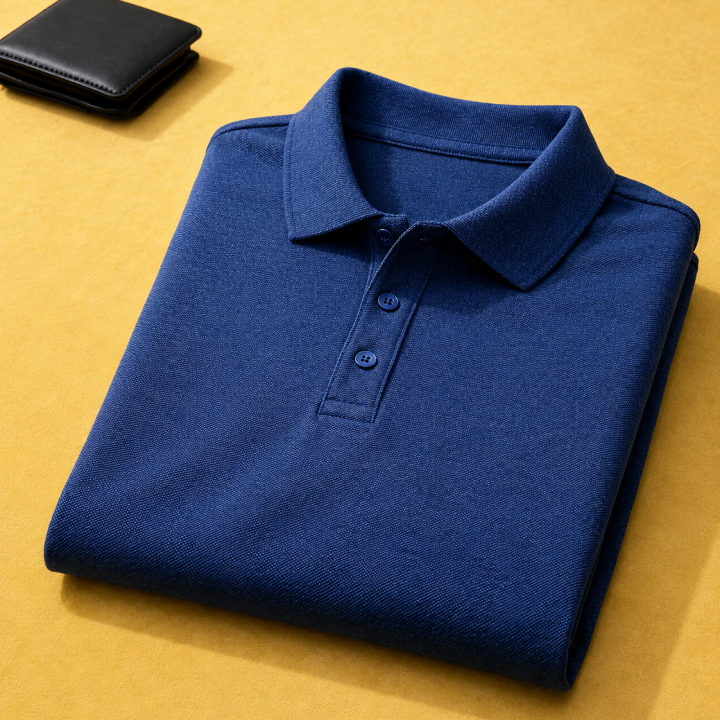 Mens Polo - .Half Sleeves – “Blue Melange”