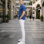 Mens Polo - .Half Sleeves – “Blue Melange”