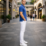 Mens Polo - .Half Sleeves – “Blue Melange”
