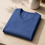 V-Neck- Full Sleeves -“Blue Melange”
